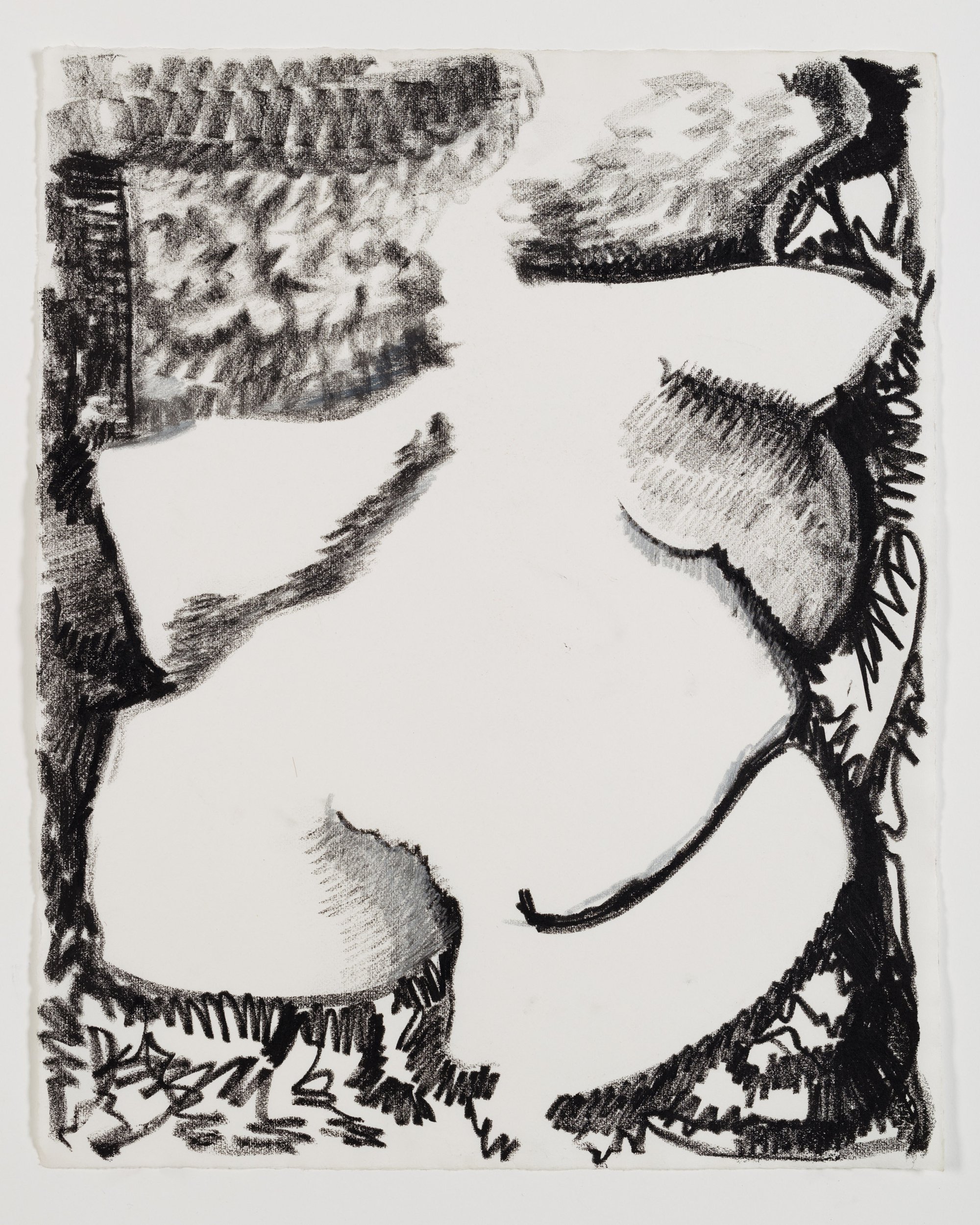 Liliane Lijn, Body, crayon on paper, 52.5 x 43 cm (framed), 1985