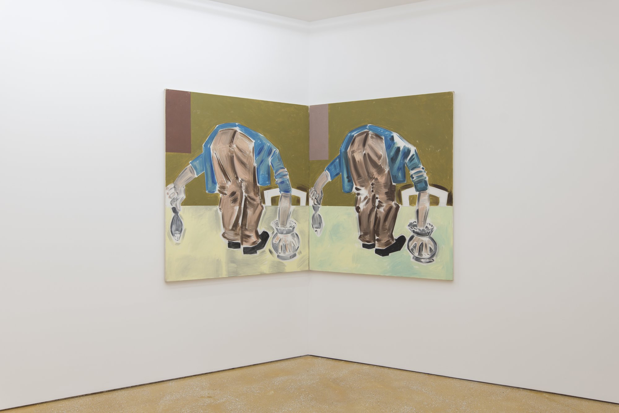 Apostolos Georgiou, Untitled, acrylic on canvas, 130 x 110 cm, 2012. Installation view, Apostolos Georgiou, The Island Club, Limassol, 2018