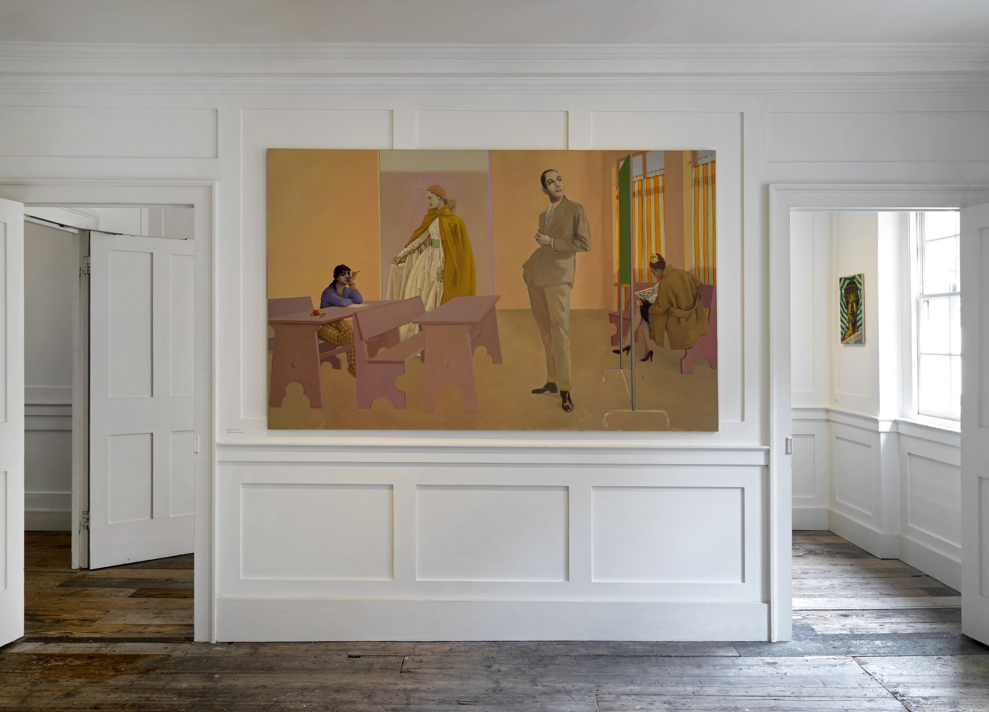 Lukas Duwenhögger, Rezalet (Impertinence), oil on canvas, 150 x 215 cm, 1998. Installation view, You Might Become a Park, Raven Row, 2016