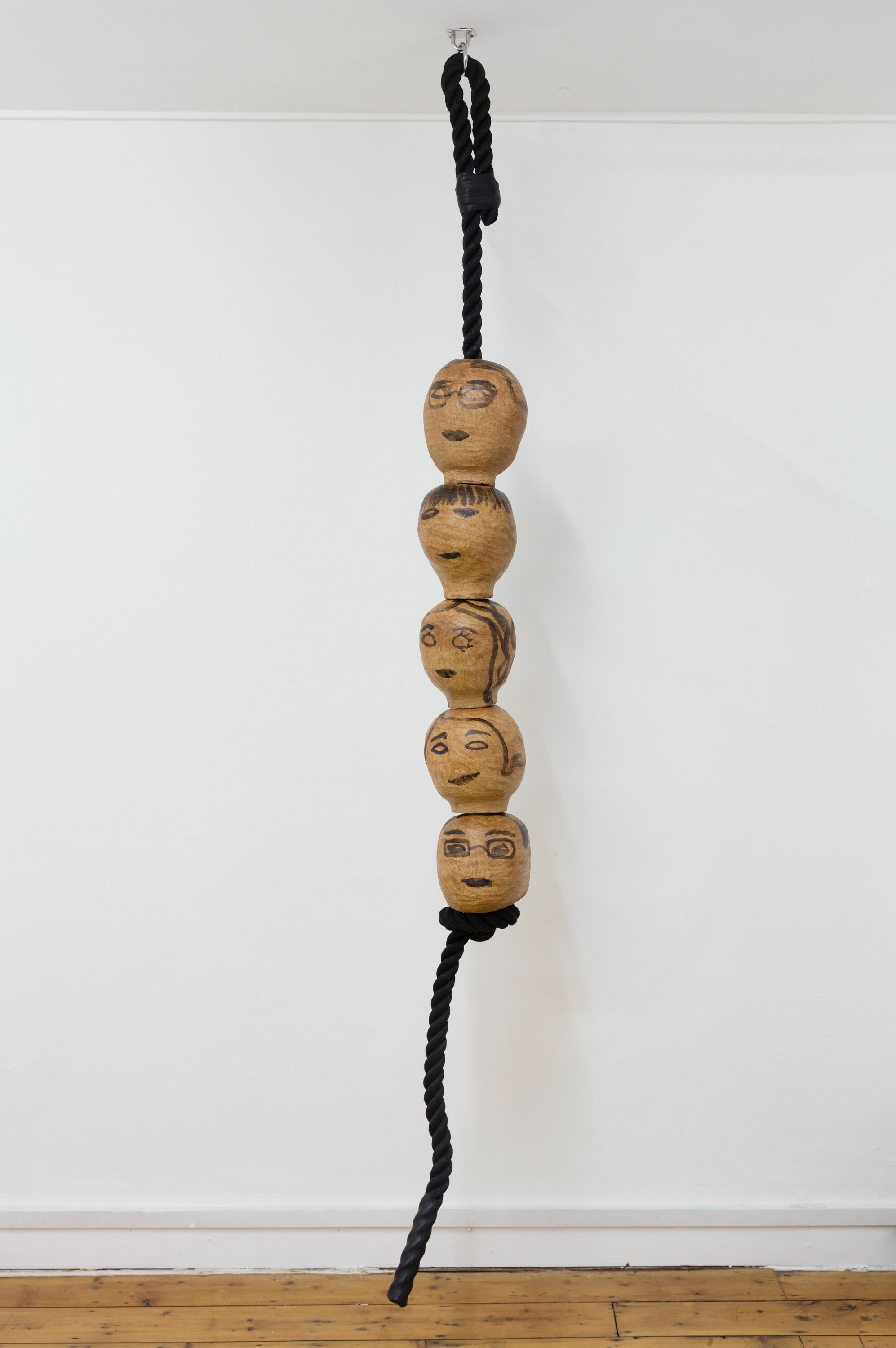 Sidsel Meineche Hansen, Banked, ceramics, solid training rope, 2017