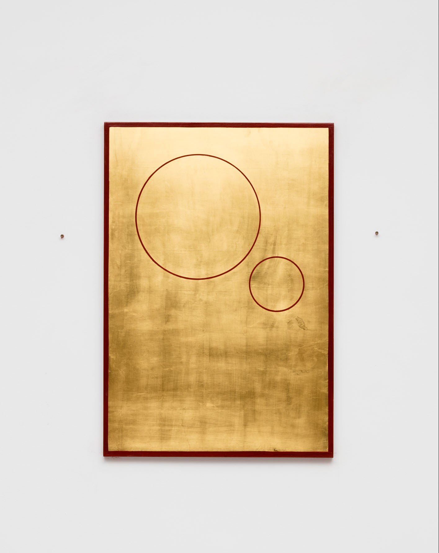 Christodoulos Panayiotou, Untitled, wood, paint, gold leaf, 80 x 55 cm, 2016