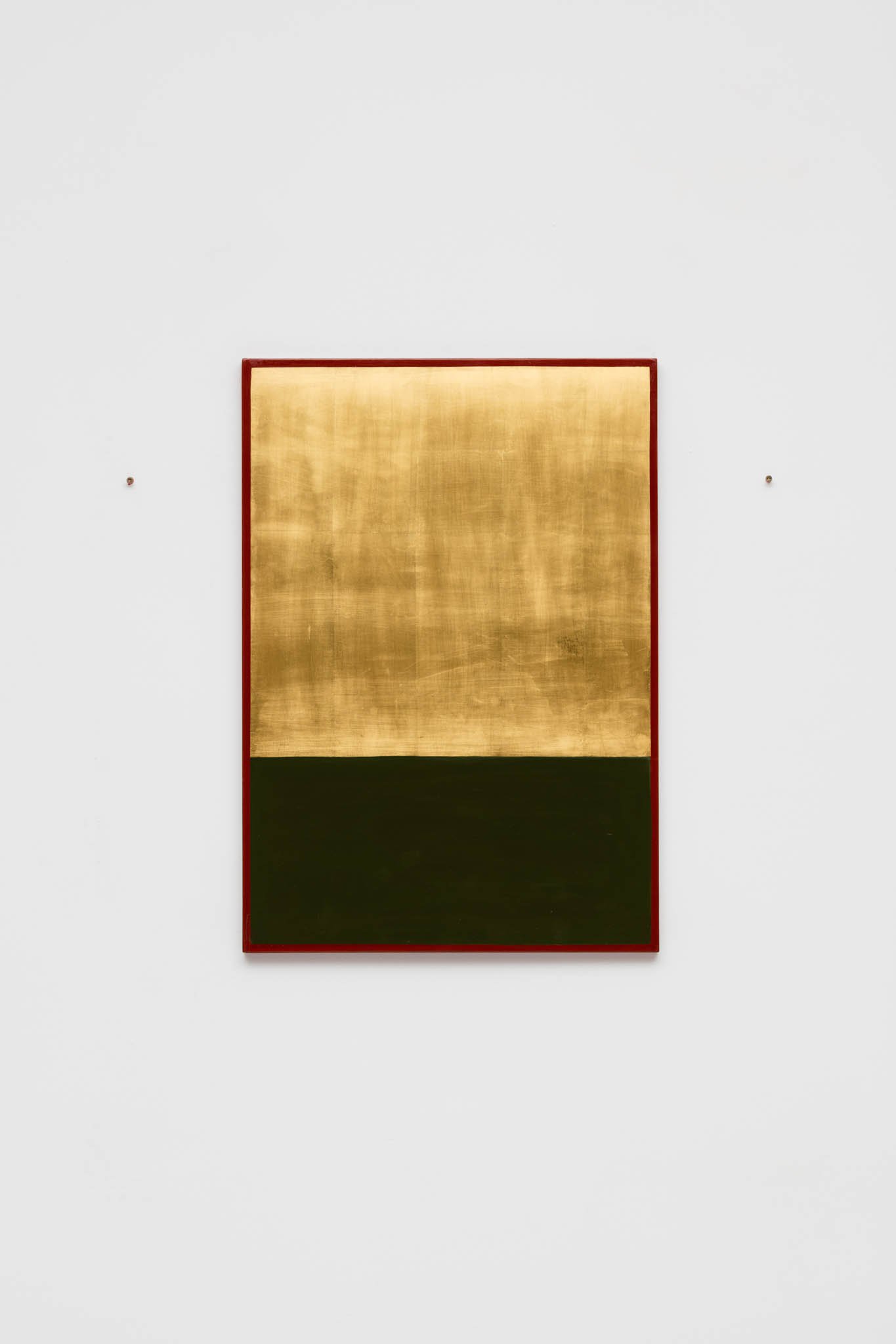 Christodoulos Panayiotou, Untitled, wood, paint, gold leaf, 70 x 49 cm, 2016