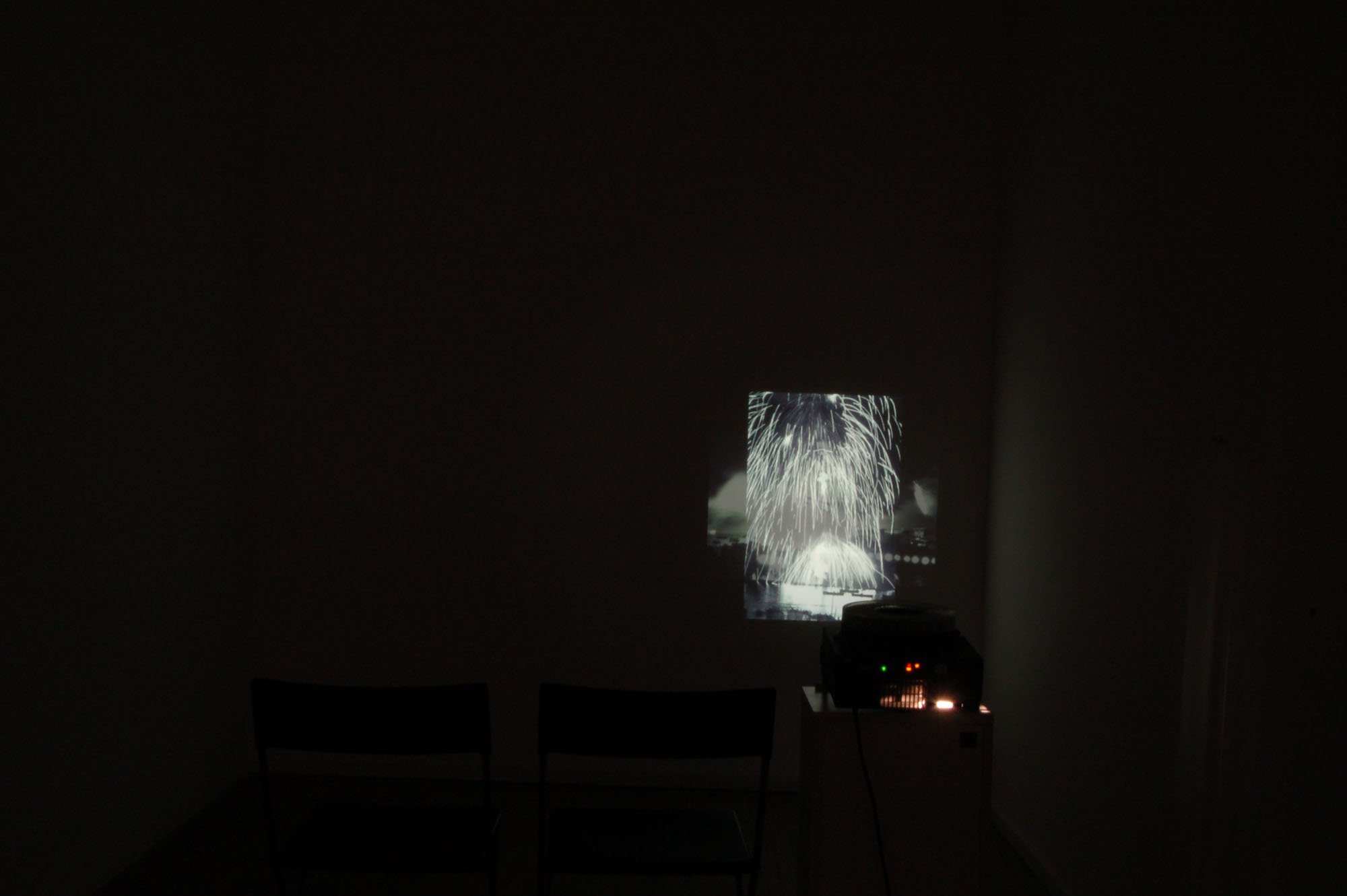 Christodoulos Panayiotou, If Tomorrow Never Comes, 27 black &amp; white slides, 2007. Installation view, If Tomorrow Never Comes, Rodeo, Istanbul, 2008