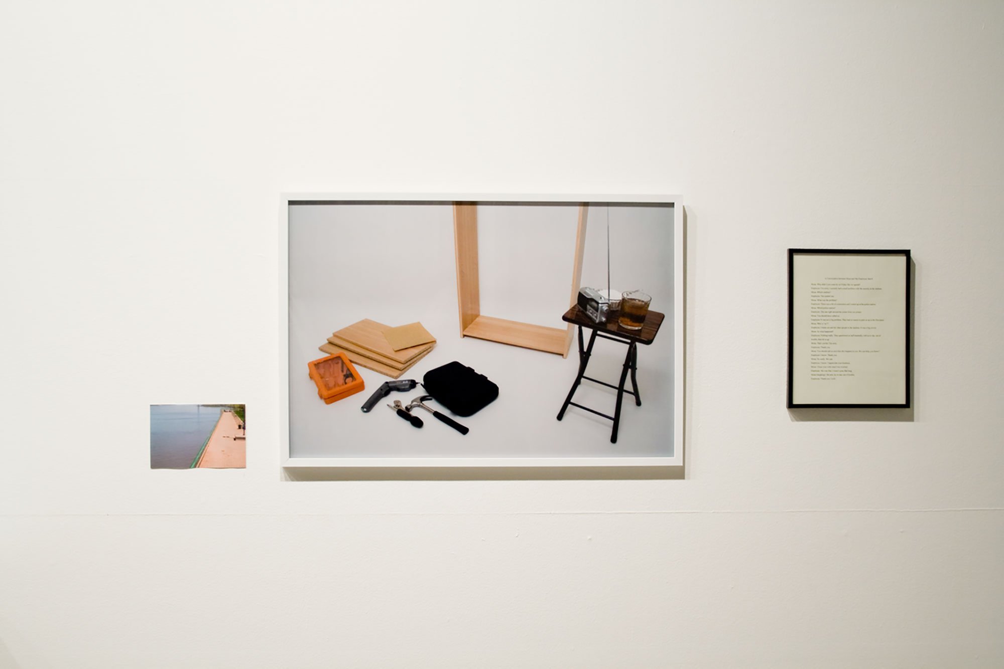 Iman Issa, Triptych #6, photographs, text, dimensions variable, 2009. Installation view, Can Atlay – Iman Issa, Rodeo, Istanbul, 2010