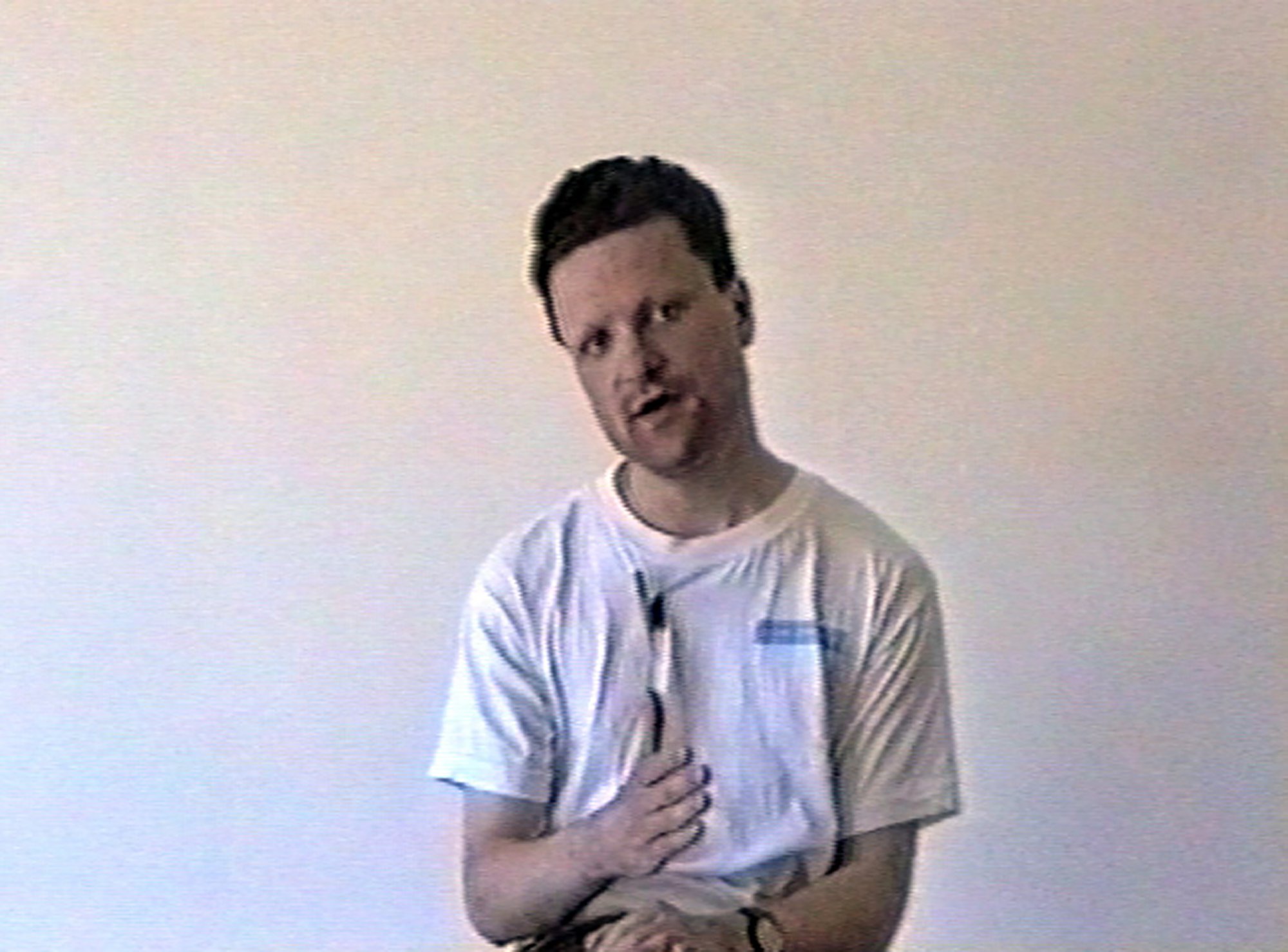 Mark Aerial Waller, Interview with a Nuclear Contract Worker, still, Hi-8 to DIGIbeta, 9 min., 1999