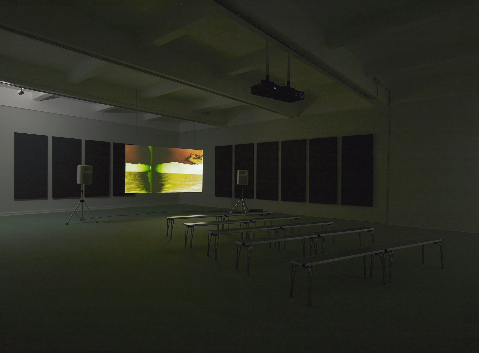 James Richards, Installation view, Not Blacking Out, Just Turning The Lights Off, Chisenhale Gallery, London, 2011