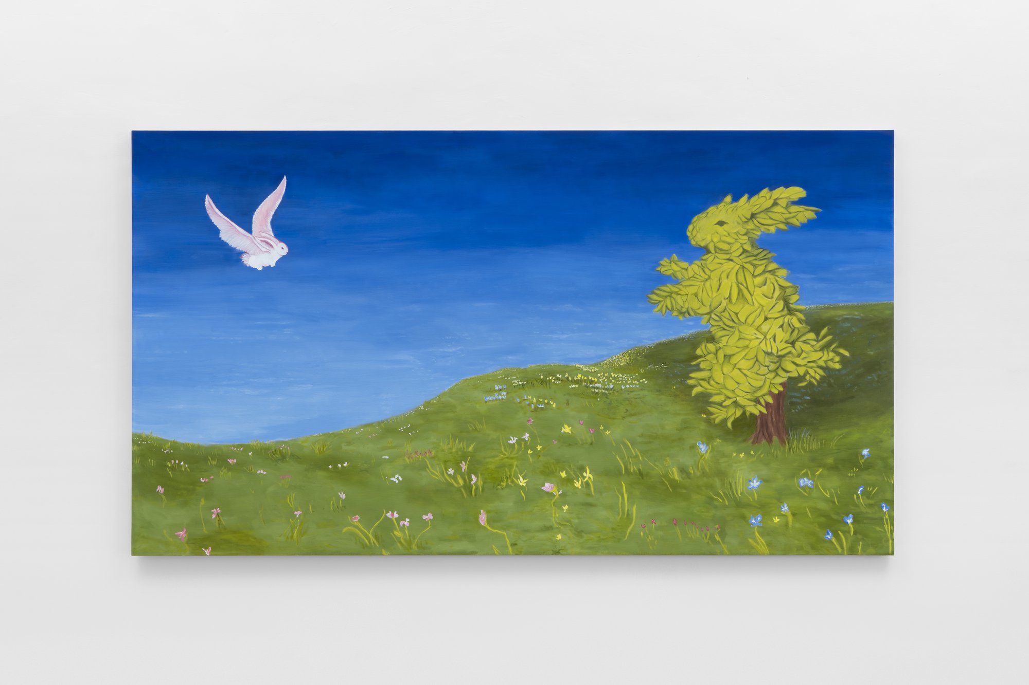 Leidy Churchman, Beloved Community (Runaway Bunny), oil on linen, 274.3 x 147.3 cm (108 x 58 in), 2022