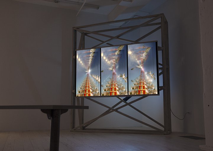 Leslie Thornton, Installation view, LUNA Trance, Winkleman Gallery, 2013