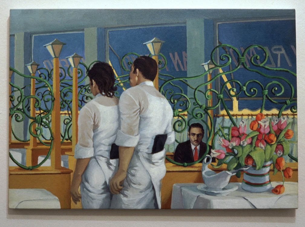 Lukas Duwenhögger, San Remo, oil on canvas, 45 x 65 cm, 1994