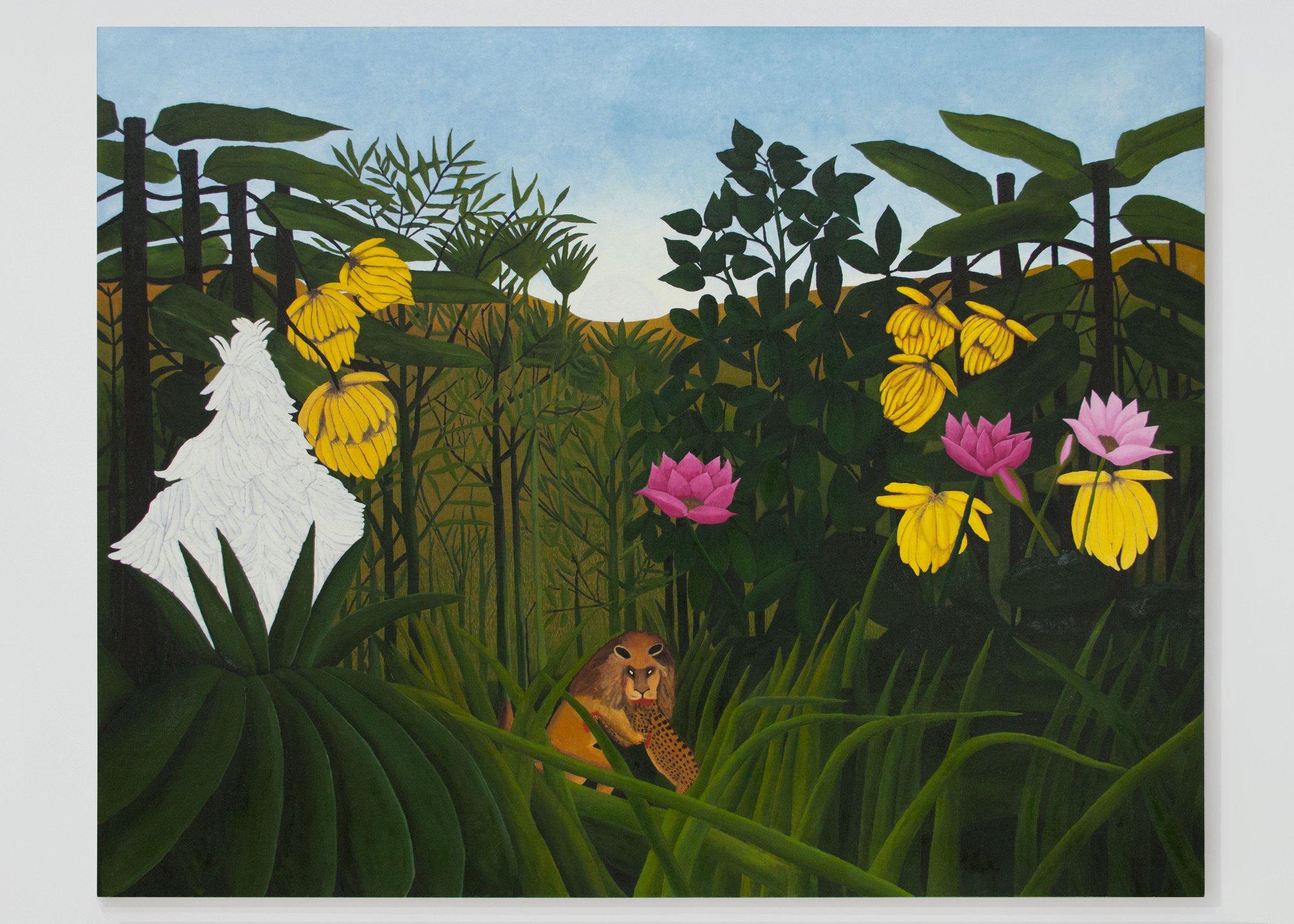 Leidy Churchman, Rousseau, oil on linen, 167.6 x 213.4 cm (66 x 84 in), 2015
